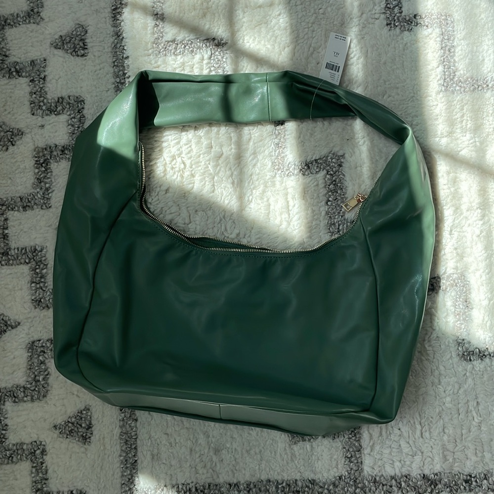 Vegan Leather Sage Green Hobo bag - By Anthropologie - NWT - Picture 6 of 8